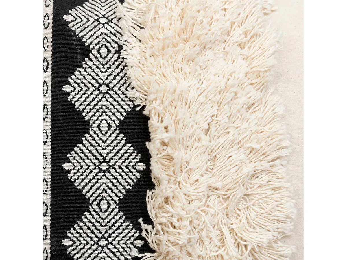 Coussin Déco Jacquard "Inuit Dreams" 35x75cm Ivoire