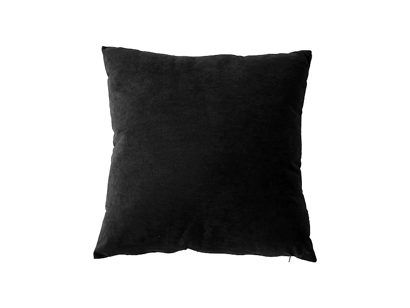 Coussin Déco en Velours "Câlin" 40x40cm Noir