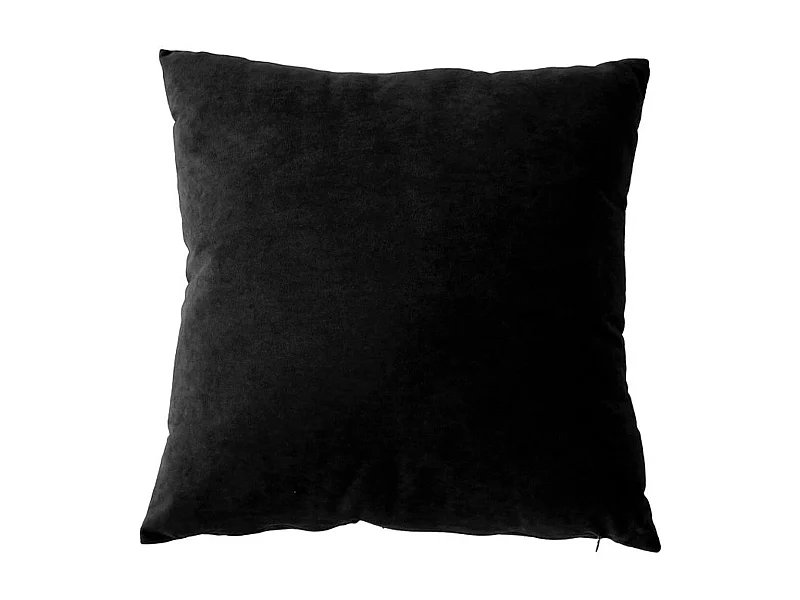 Coussin Déco en Velours "Câlin" 40x40cm Noir