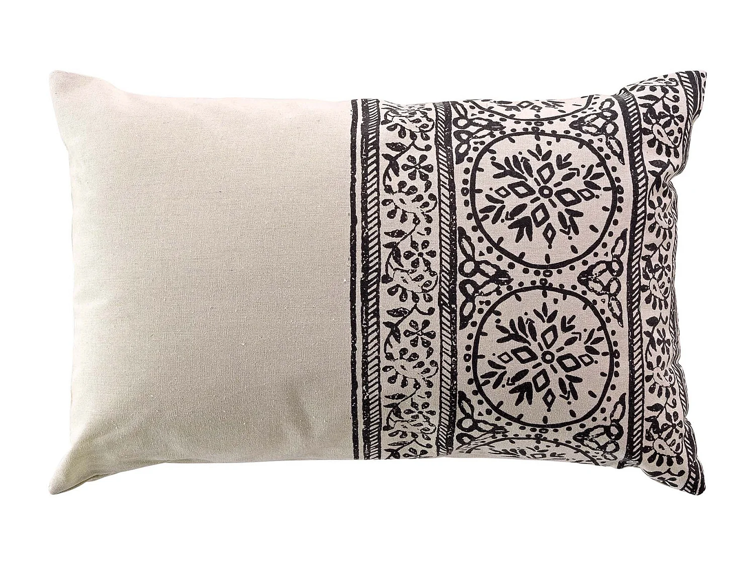 Coussin Déco Imprimé "Isalina" 40x60cm Noir