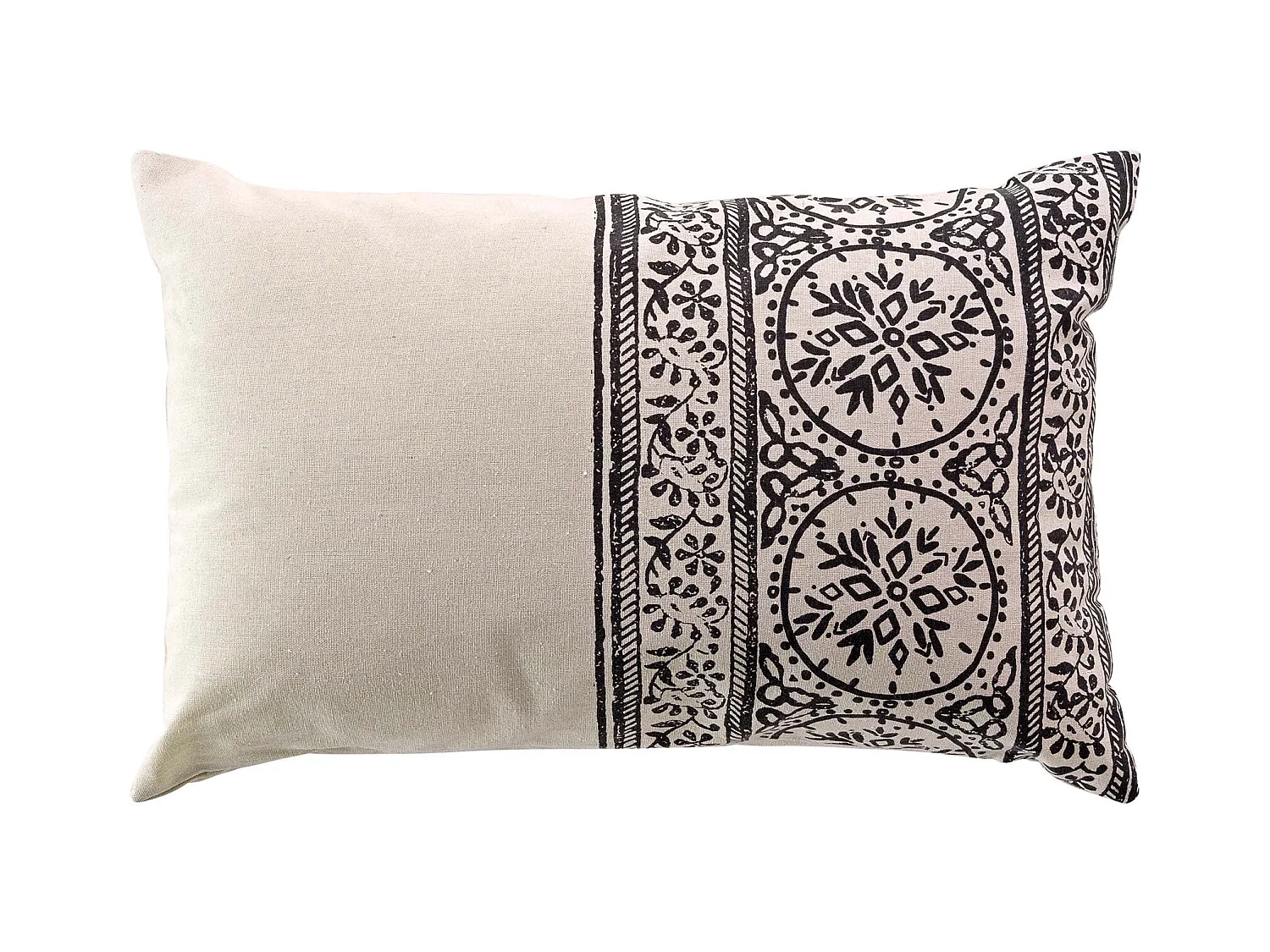 Coussin Déco Imprimé "Isalina" 40x60cm Noir