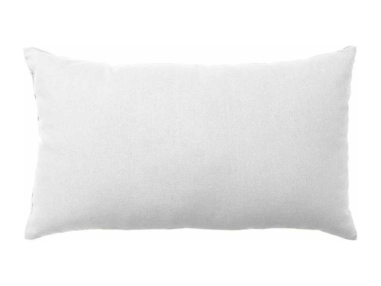 Coussin Déco Uni "Panama" 30x50cm Blanc