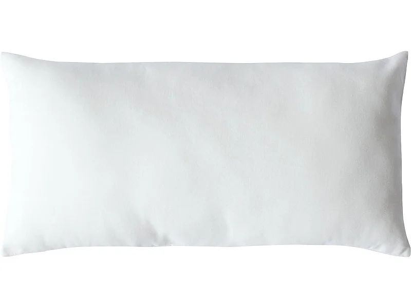 Coussin Déco Uni "Panama" 30x50cm Blanc