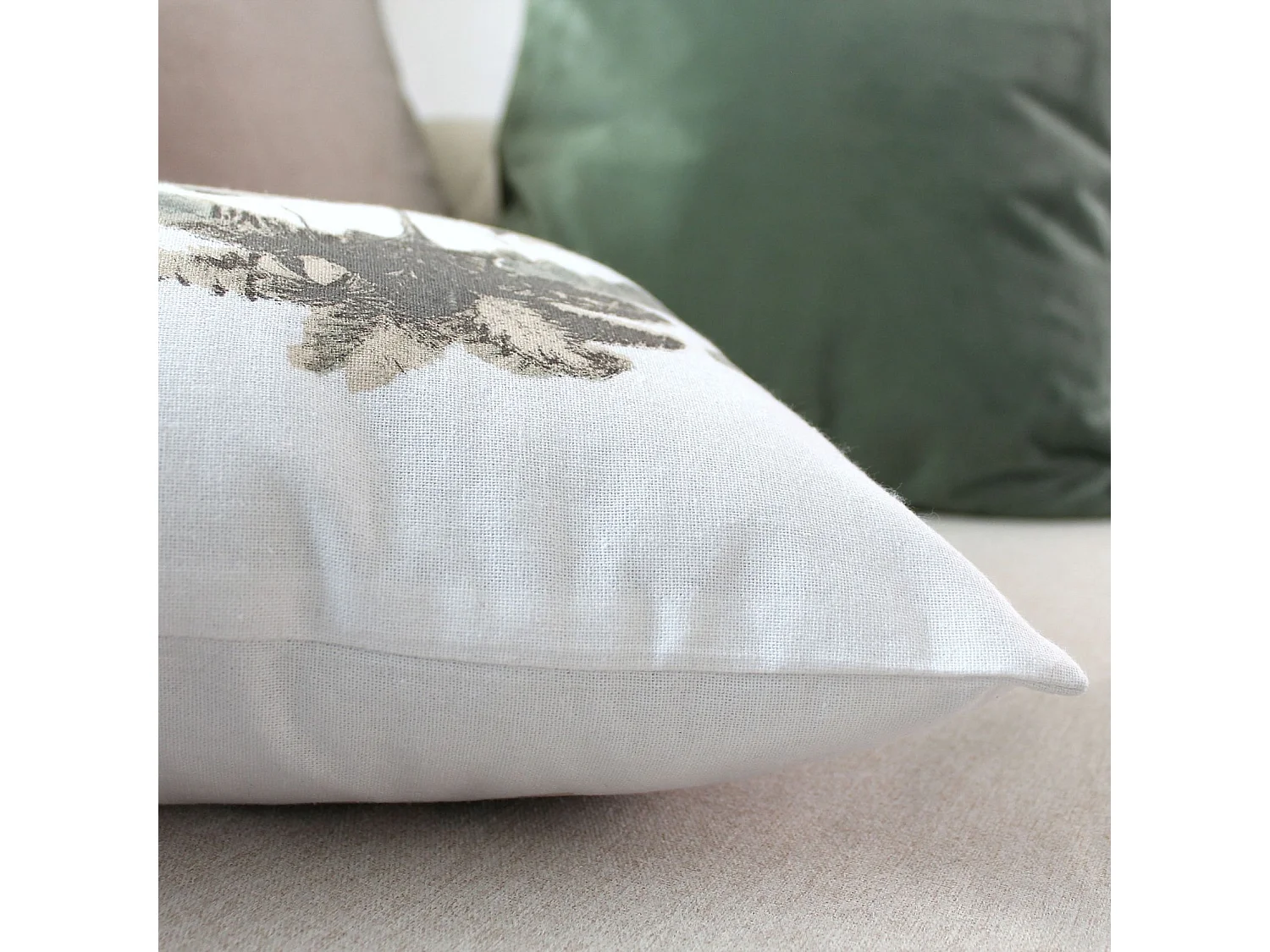 Coussin Déco Imprimé "Milano" 30x50cm Noir