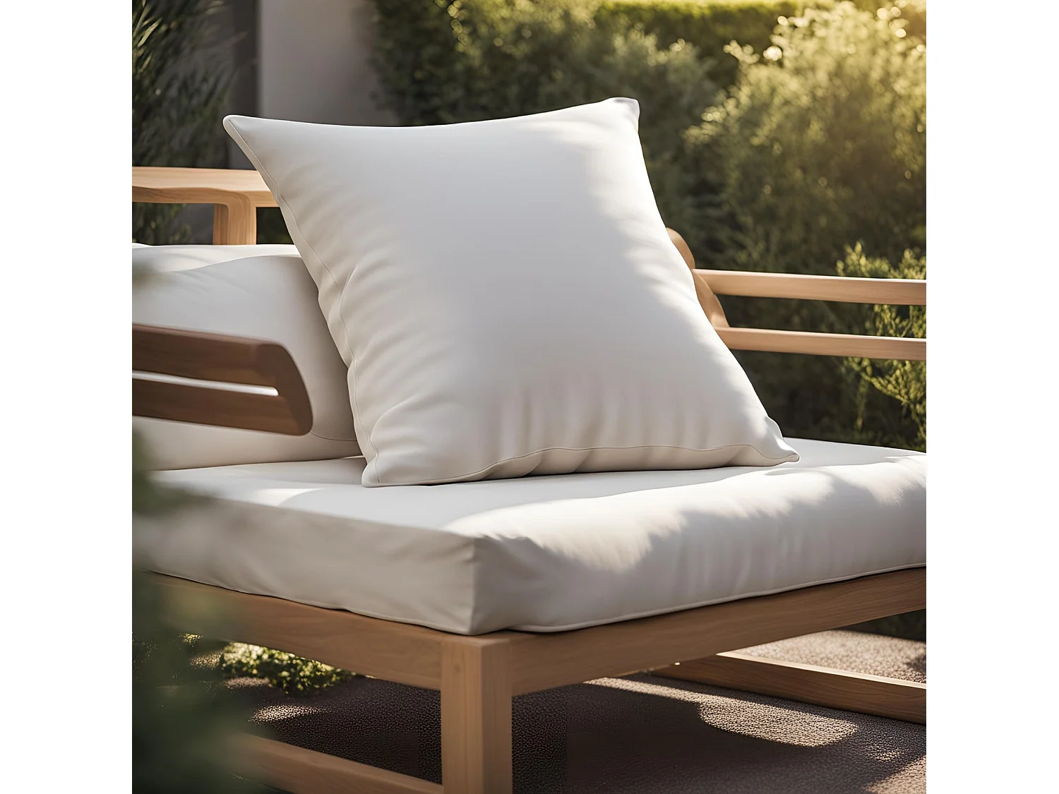 Cojín tapizado en blanco