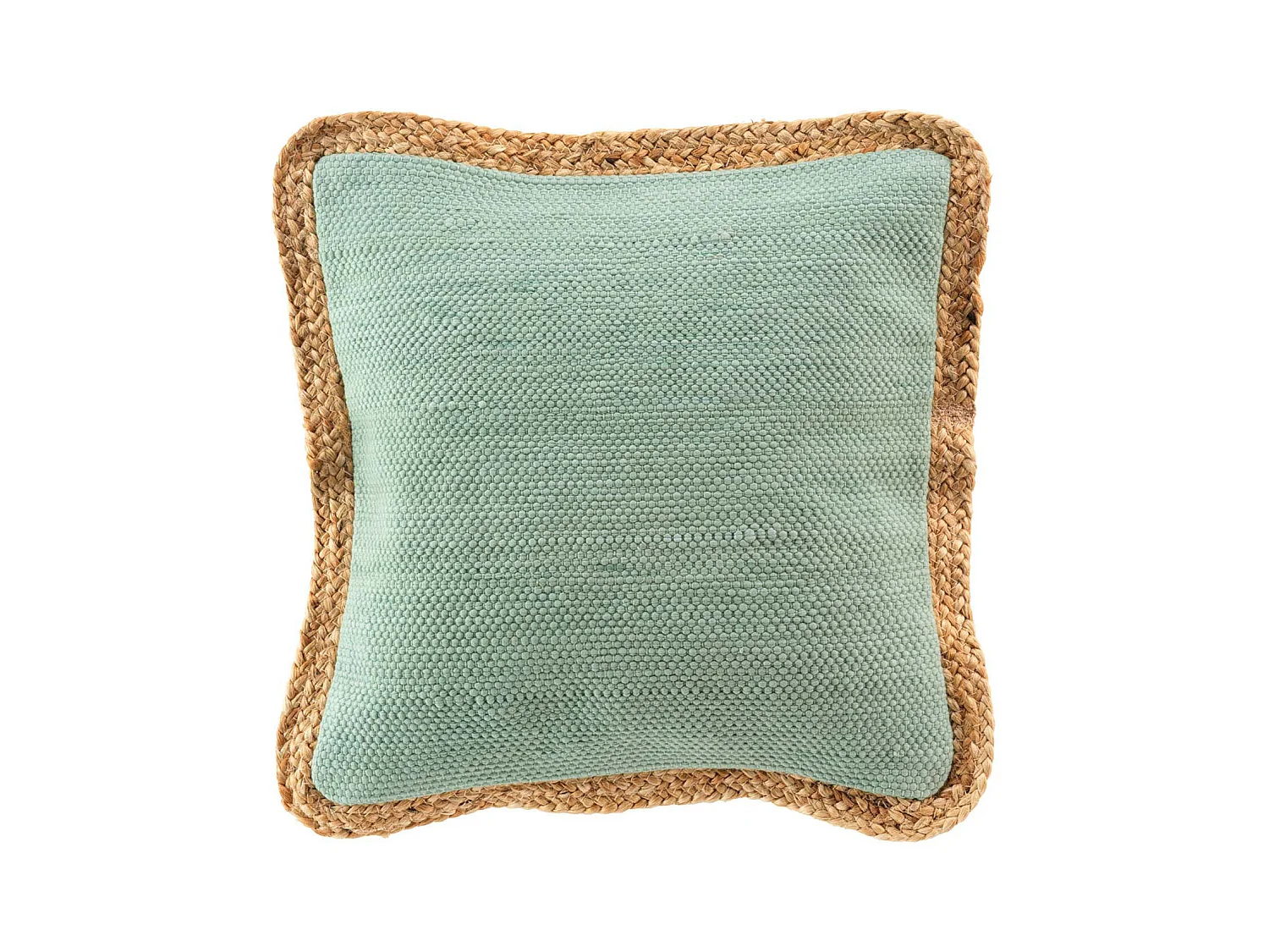 Coussin bifaces avec contour en jute