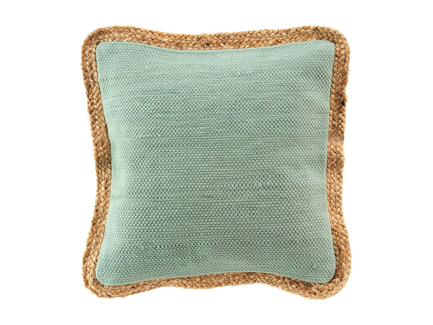 Coussin bifaces avec contour en jute
