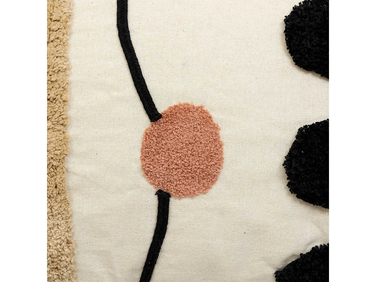 Coussin Déco Tufté "Wavy Bliss" 38x58cm Multicolore