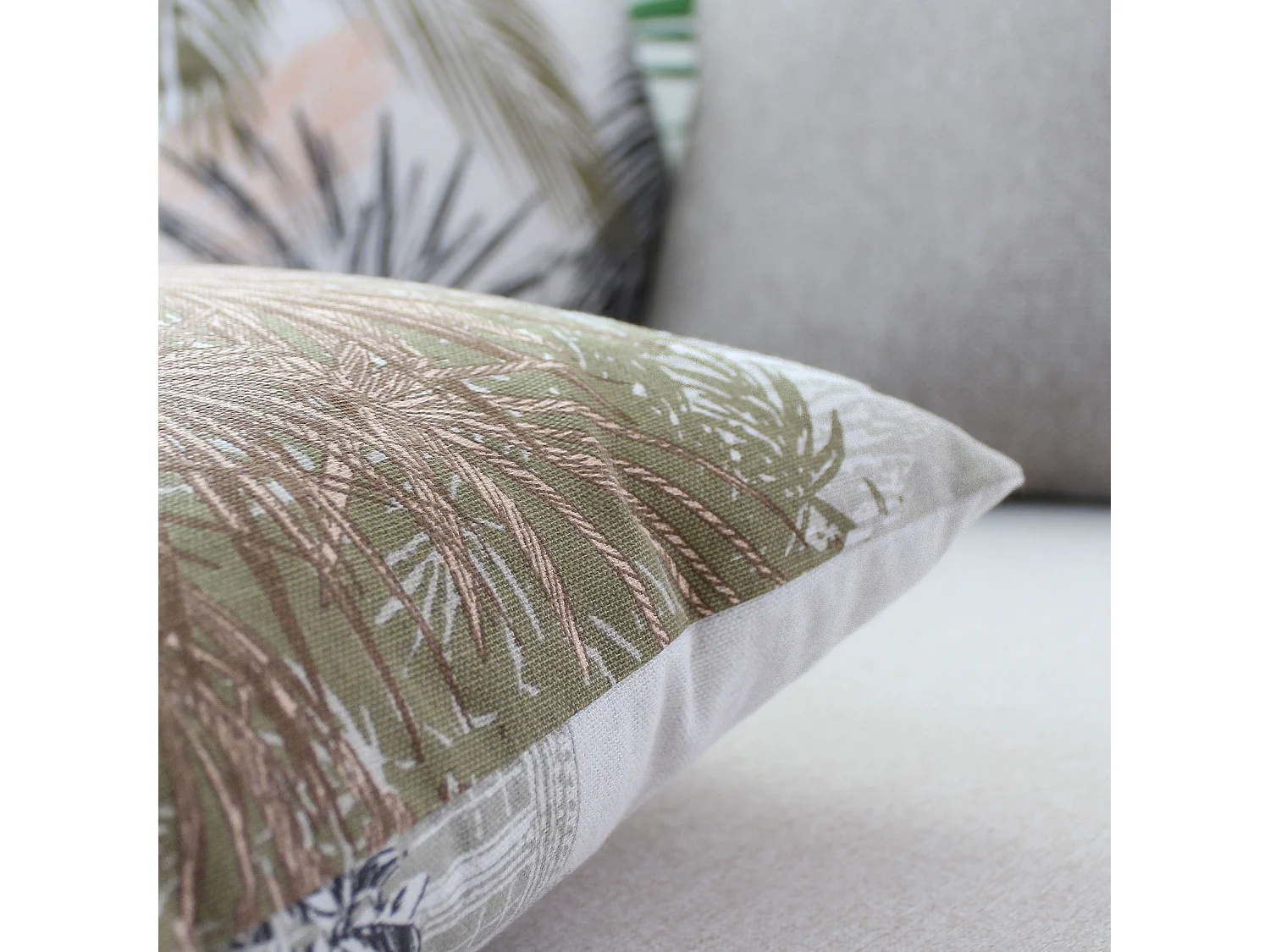 Coussin Déco Imprimé "Palmeira" 30x50cm Multicolore