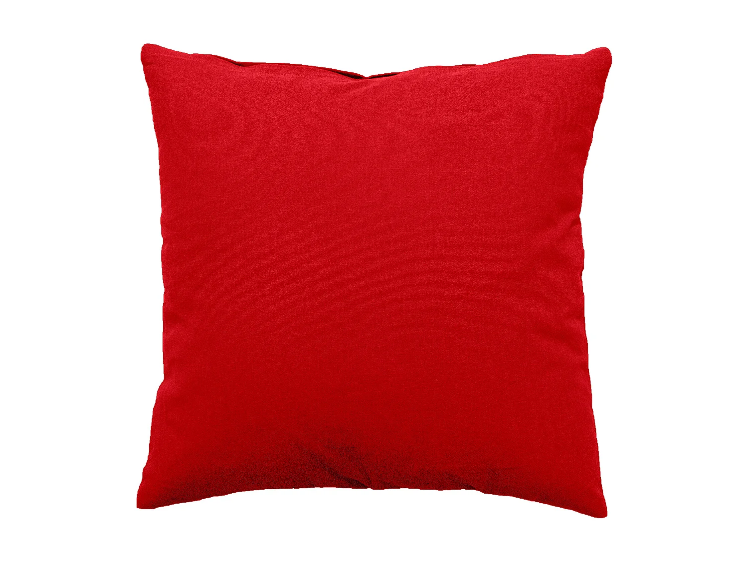 Coussin Déco Uni Déhoussable "Panama" 60x60cm Rouge