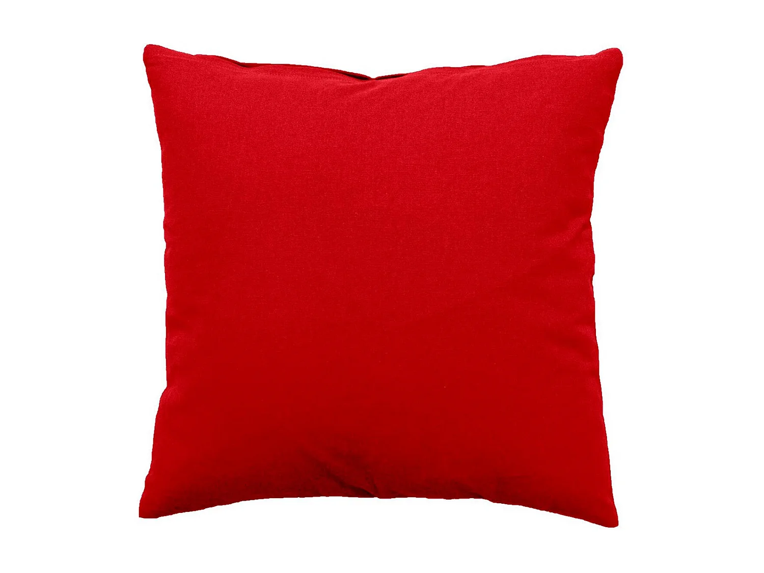 Coussin Déco Uni Déhoussable "Panama" 60x60cm Rouge
