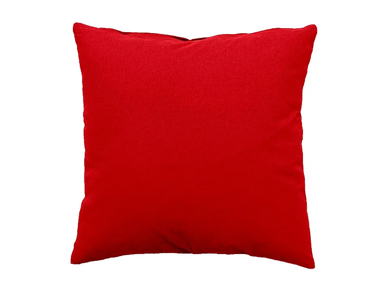 Coussin Déco Uni Déhoussable "Panama" 60x60cm Rouge