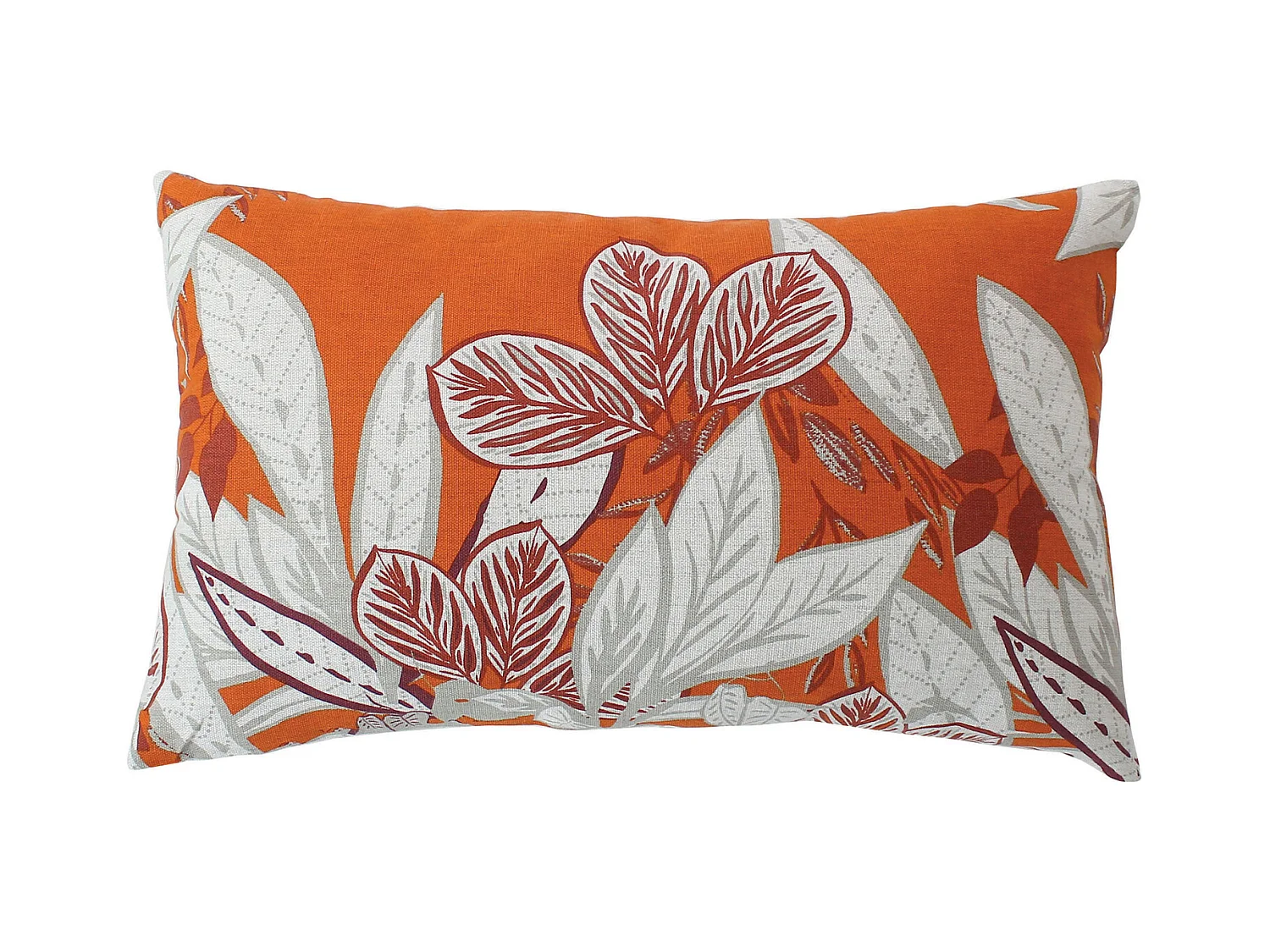 Coussin rectangulaire coloré motif exotique