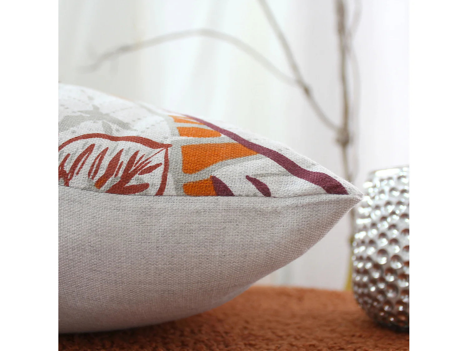 Coussin Déco Imprimé "Karabane" 30x50cm Multicolore