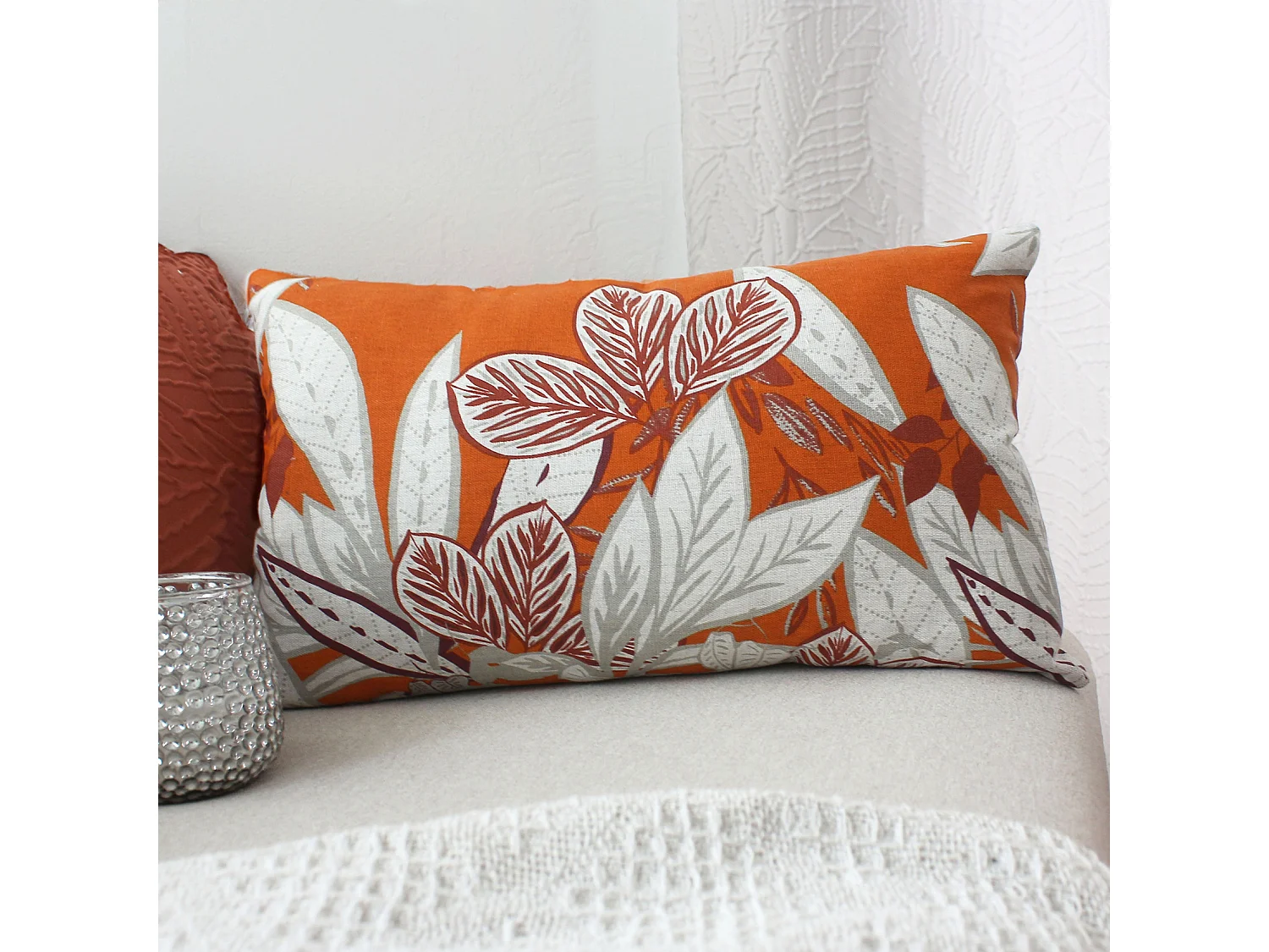 Coussin Déco Imprimé "Karabane" 30x50cm Multicolore