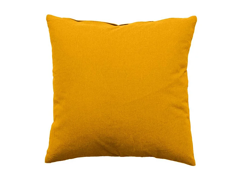 Coussin Déco Uni Déhoussable "Panama" 40x40cm Moutarde