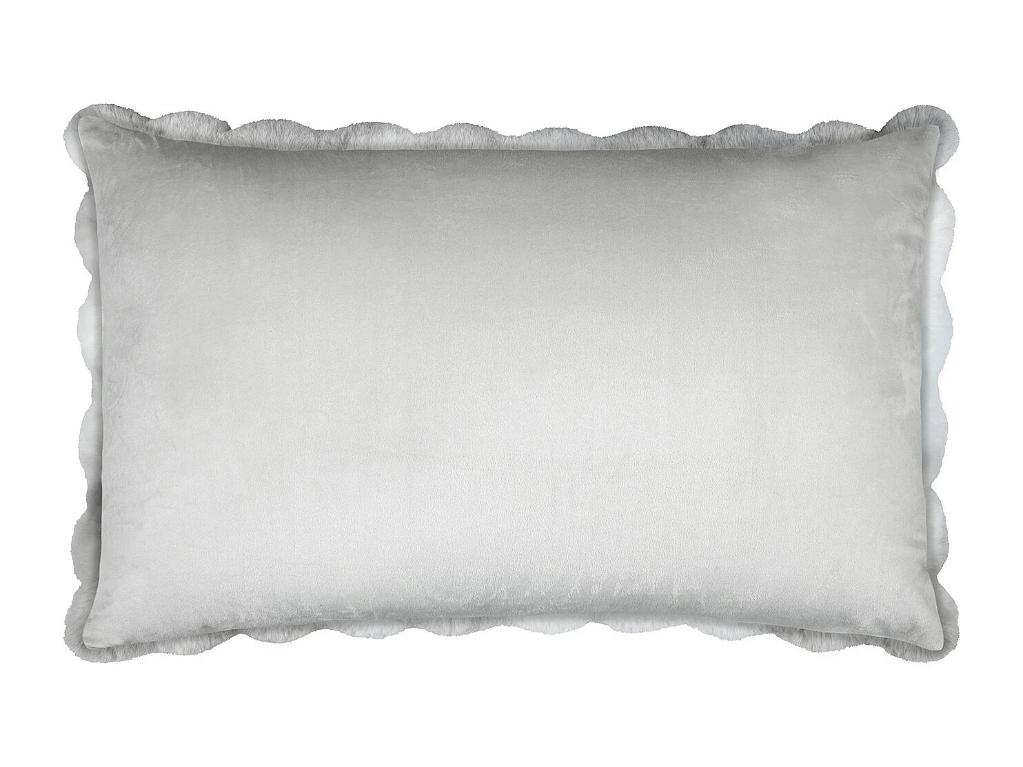 Coussin déhoussable imitation fourrure
