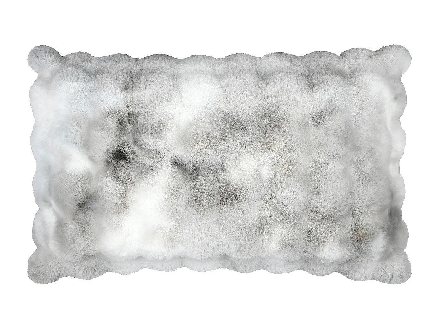 Coussin déhoussable imitation fourrure