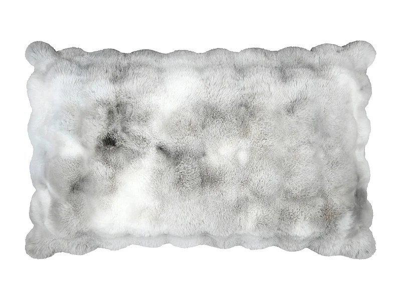 Coussin déhoussable imitation fourrure