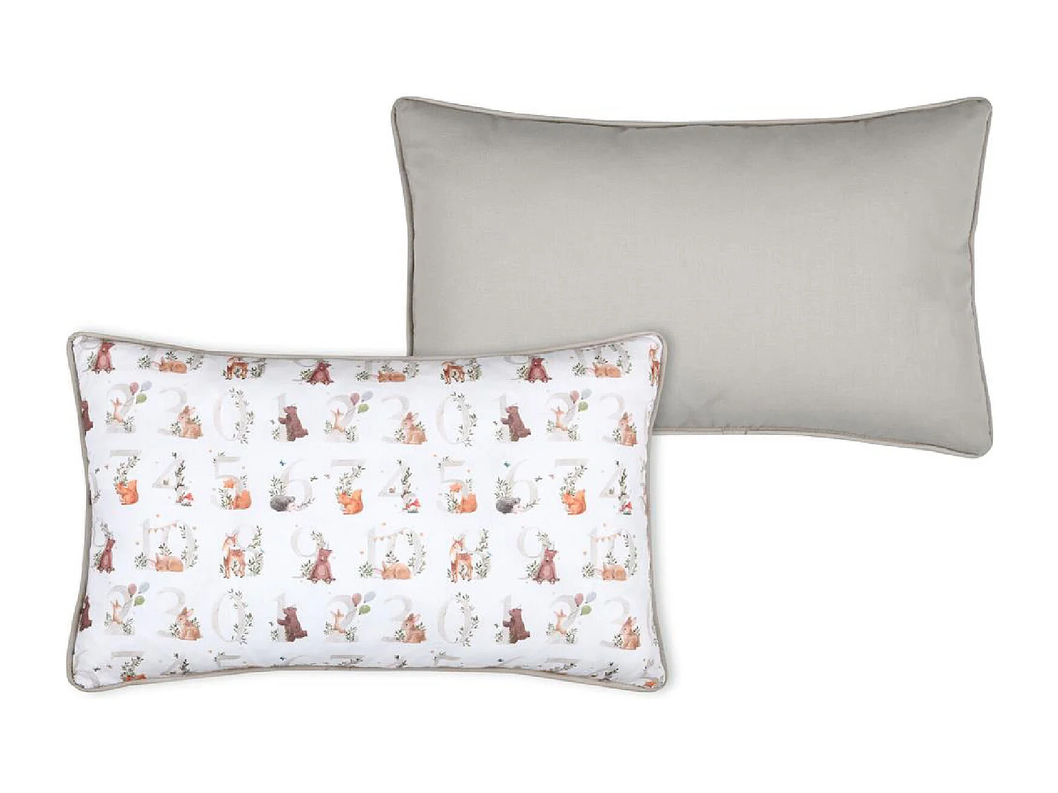 Cojín rectangular para niños con animales del bosque