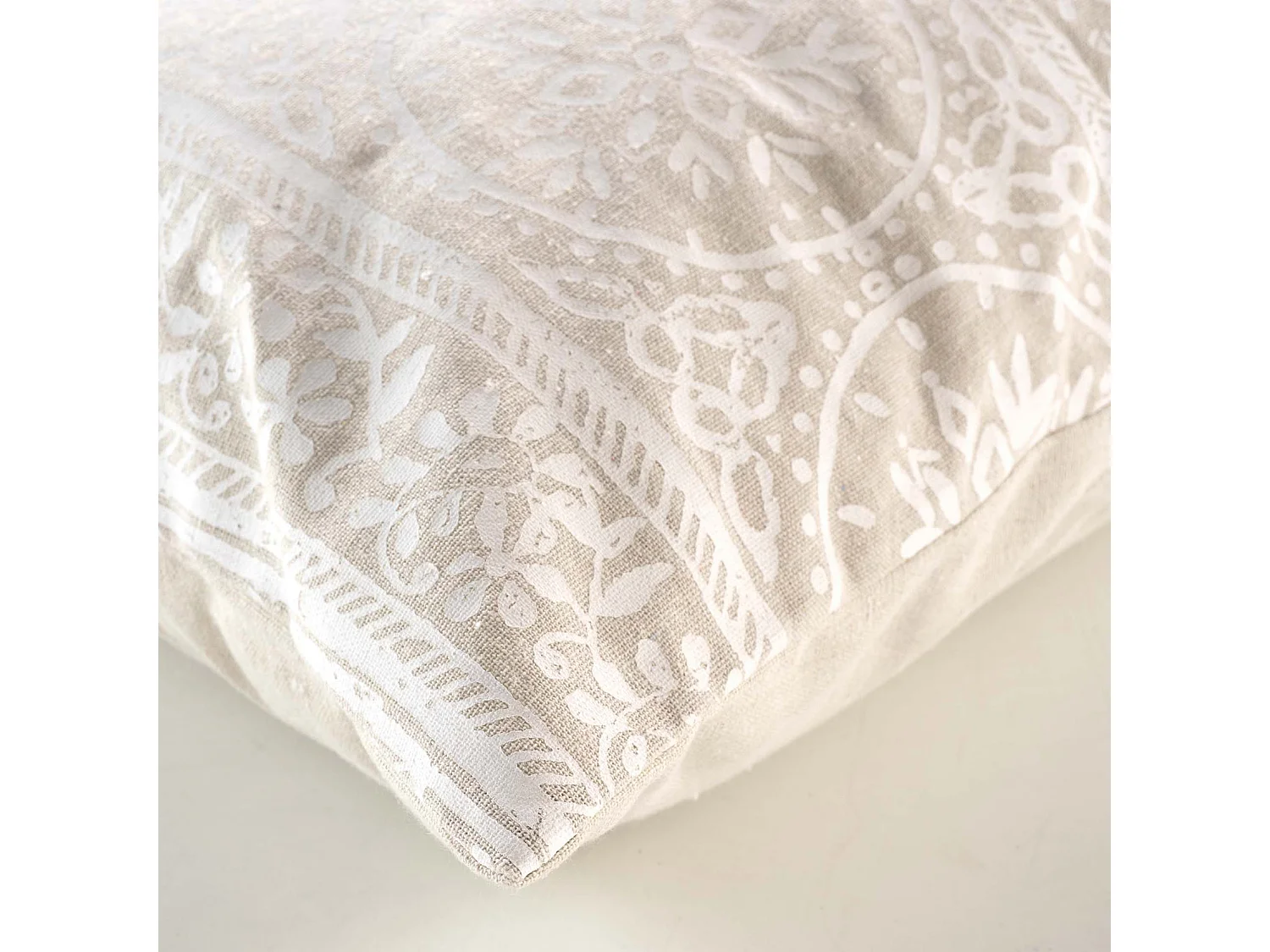 Coussin Déco Imprimé "Isalina" 40x60cm Blanc