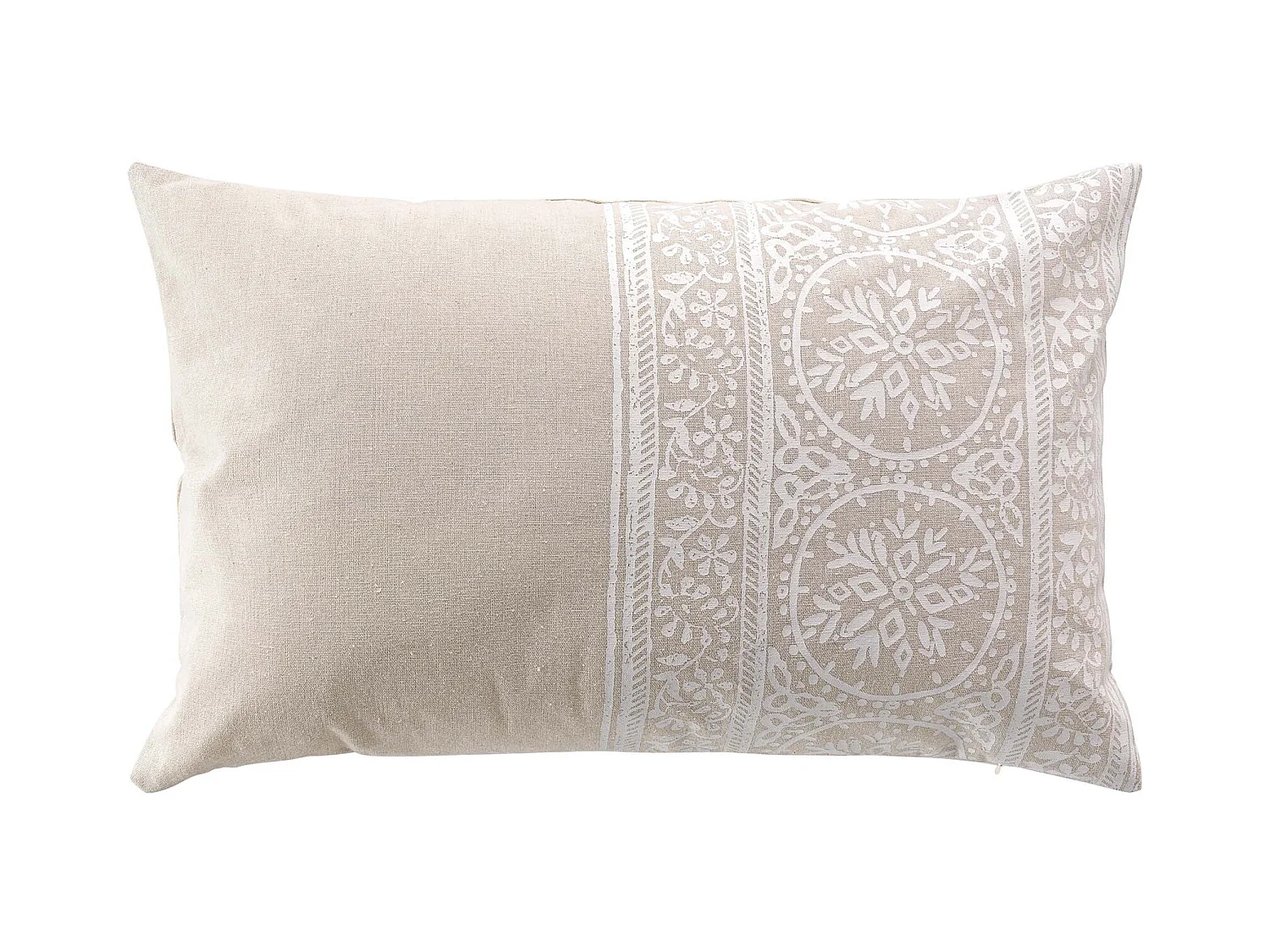 Coussin Déco Imprimé "Isalina" 40x60cm Blanc
