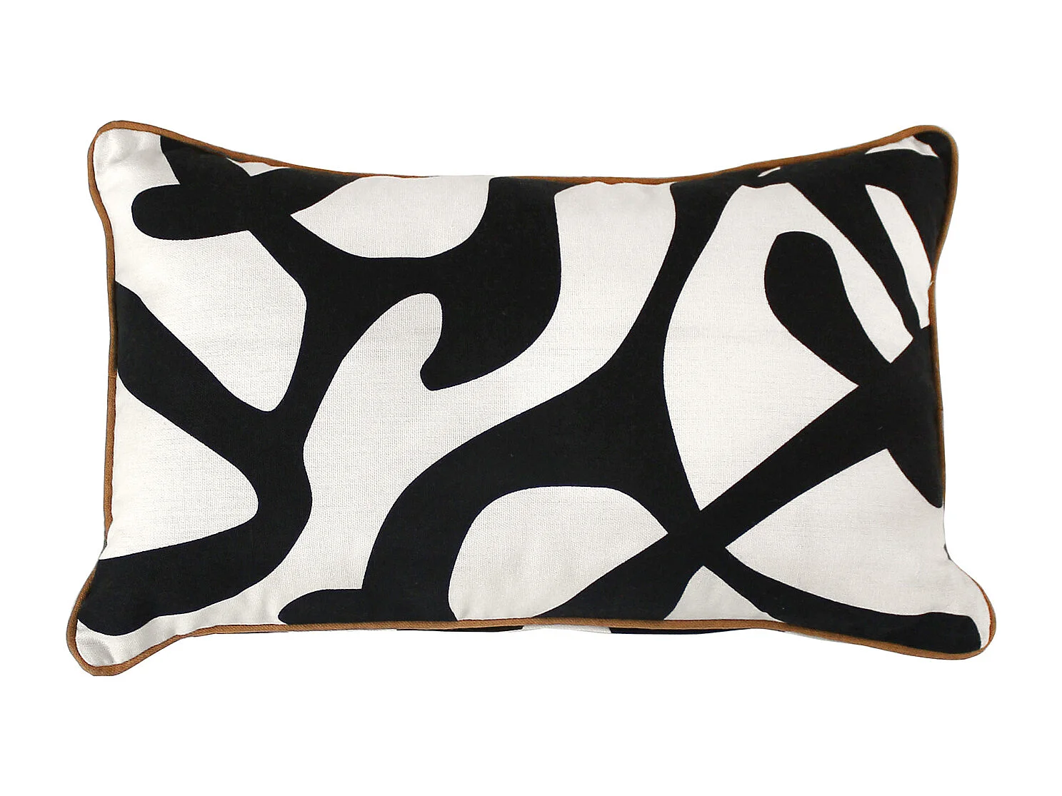 Coussin Déco Imprimé "Signature" 30x50cm Écru