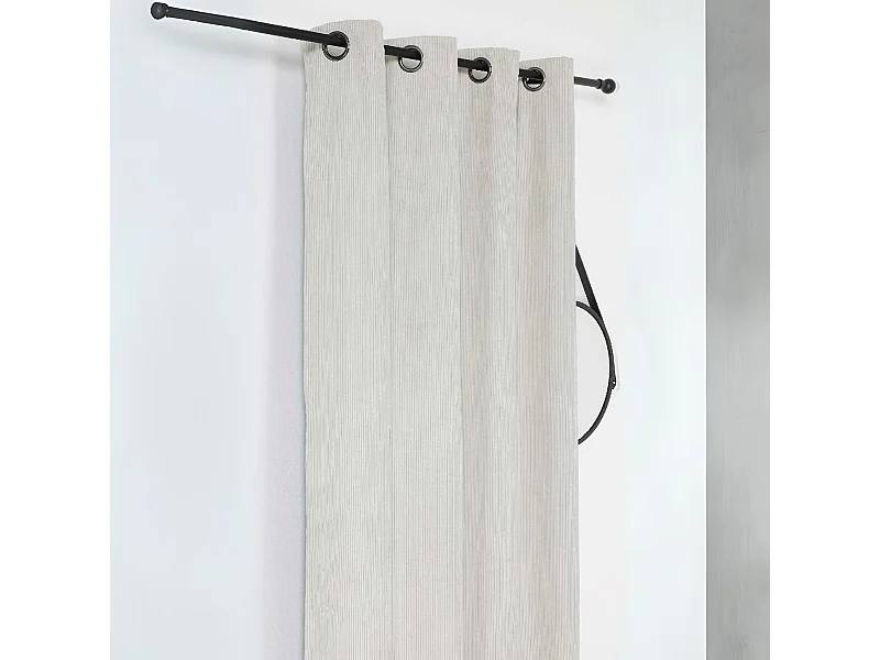 Rideau obscurcissant et isolant en velours côtelé