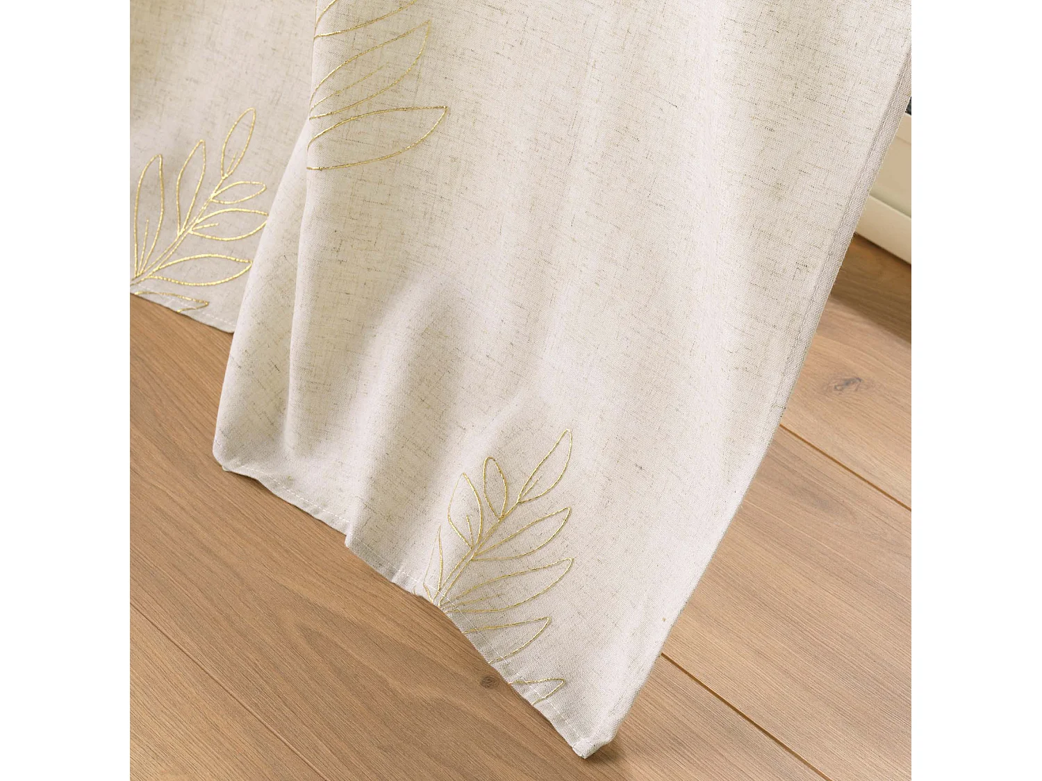 Vorhang aus Polyester/Leinen mit metallischen Drucken 140 x 240 cm