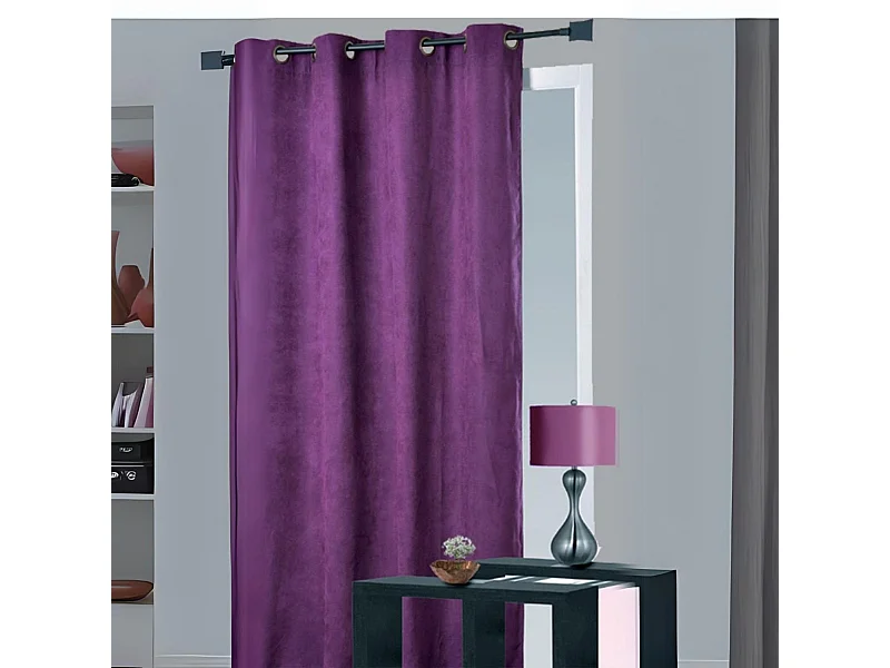 Rideau obscurcissant et isolant aspect Velours