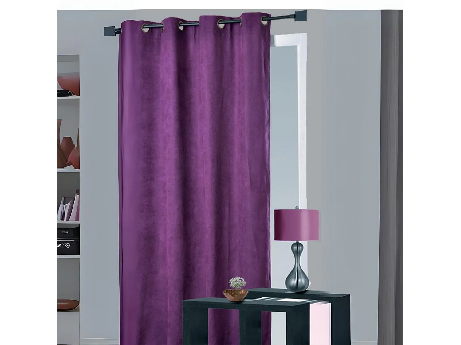 Cortina Lisa de Ante Aspecto Terciopelo