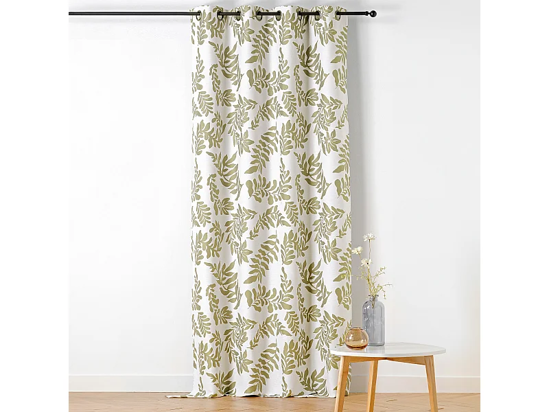 Vorhang mit Ösen im Laubdesign im Stil von Henri Matisse 140 x 240 cm
