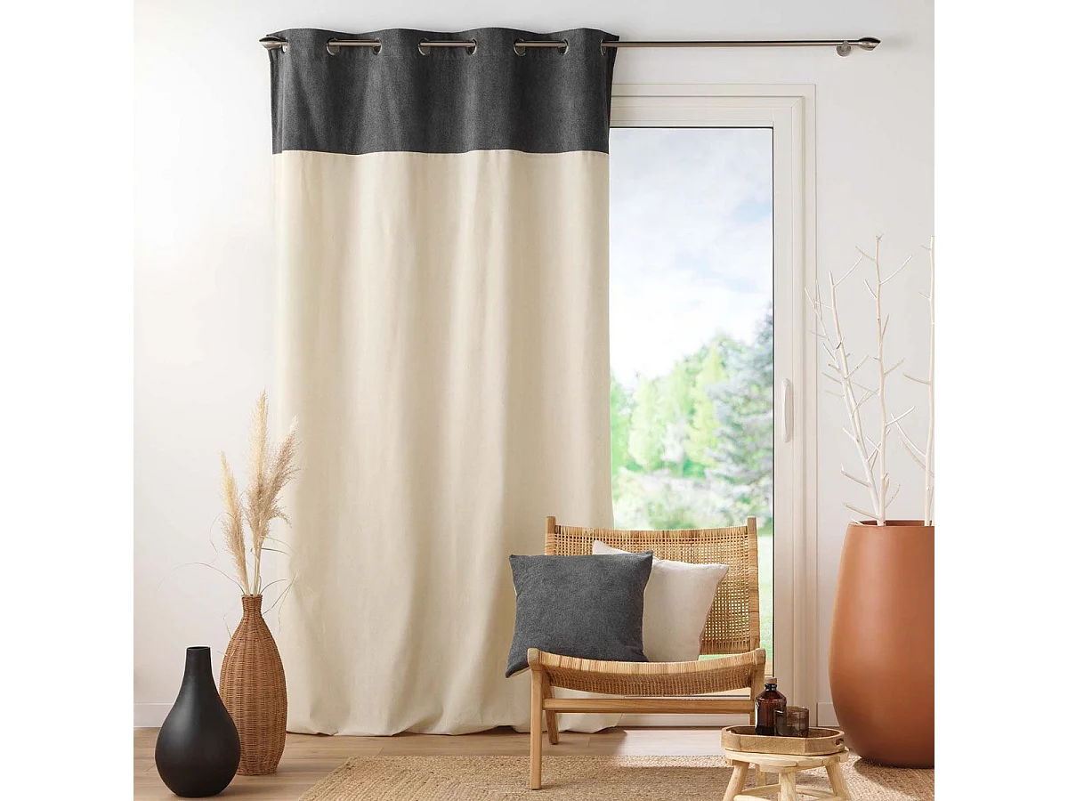 Vorhang mit Schlaufen oben 140 x 240 cm