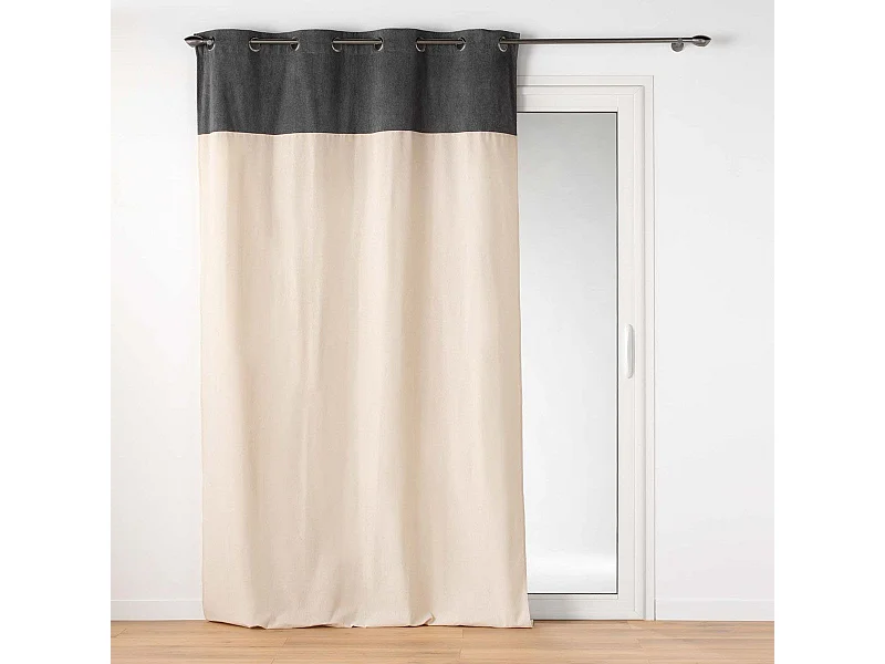 Rideau à Œillets Bouclette "Tessa" 140x240cm Anthracite