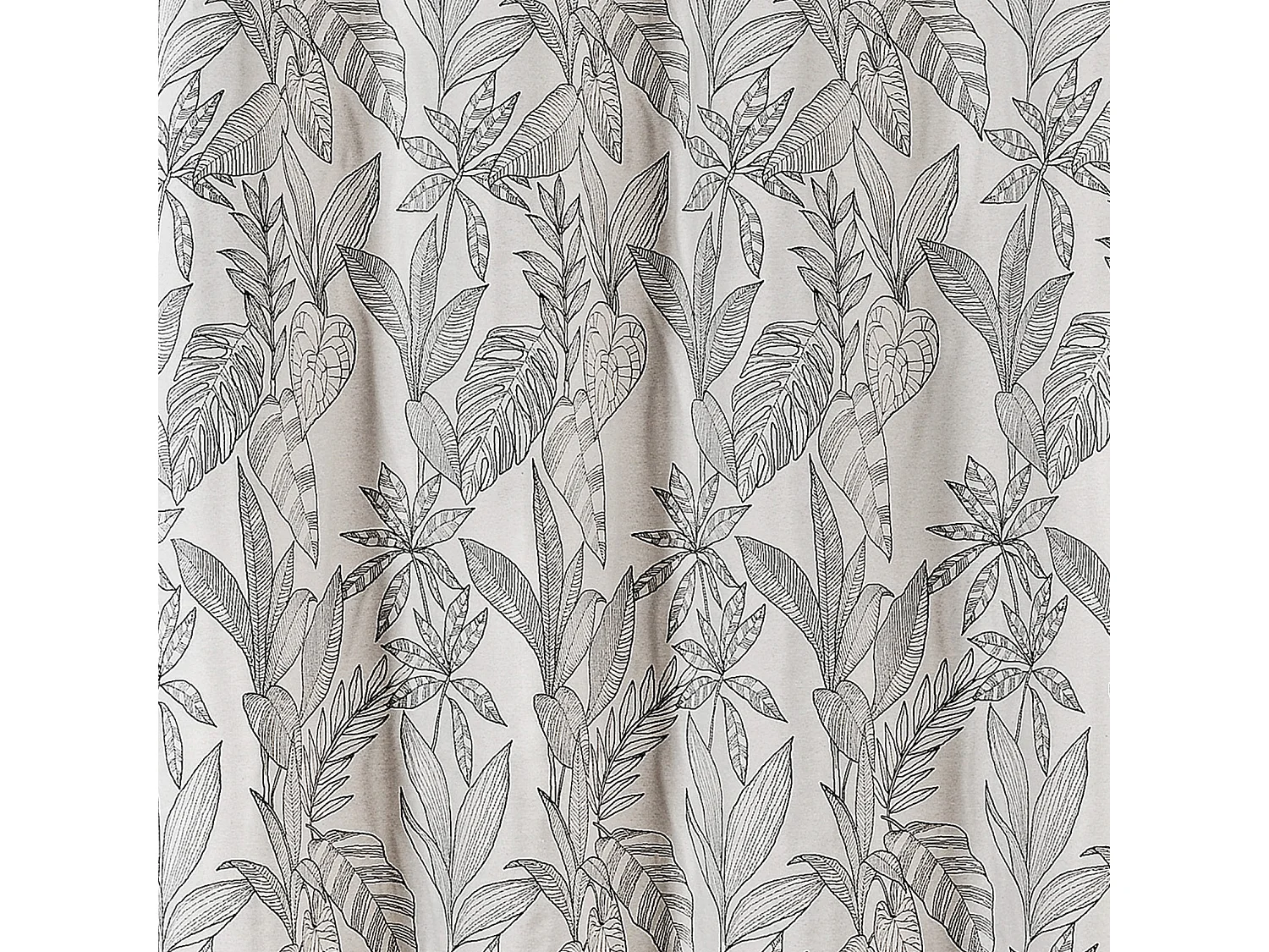 Rideau aux feuilles stylisées