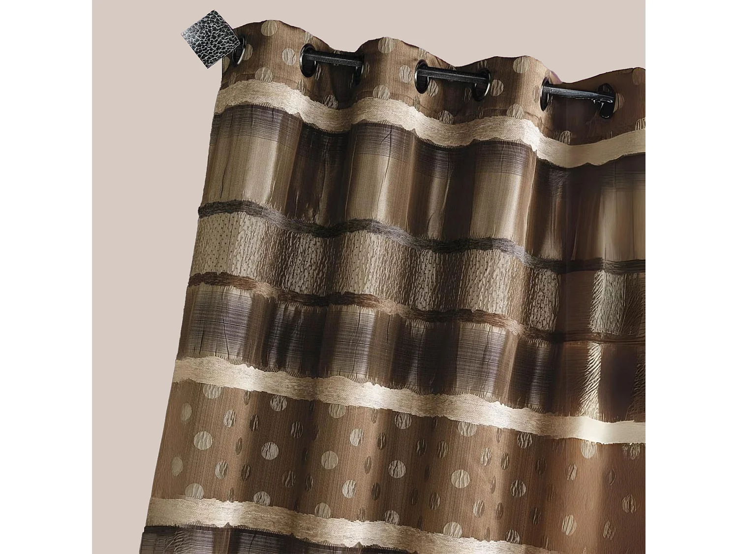 Cortina Jacquard Lunares y Rayas 140 x 260 cm