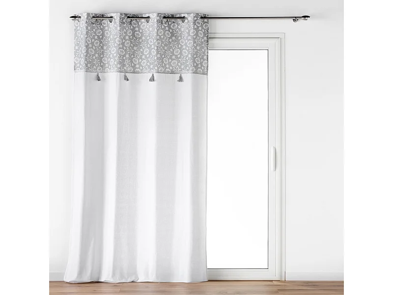 Cortina con Ojetes Flavie Flores 140 x 240 cm