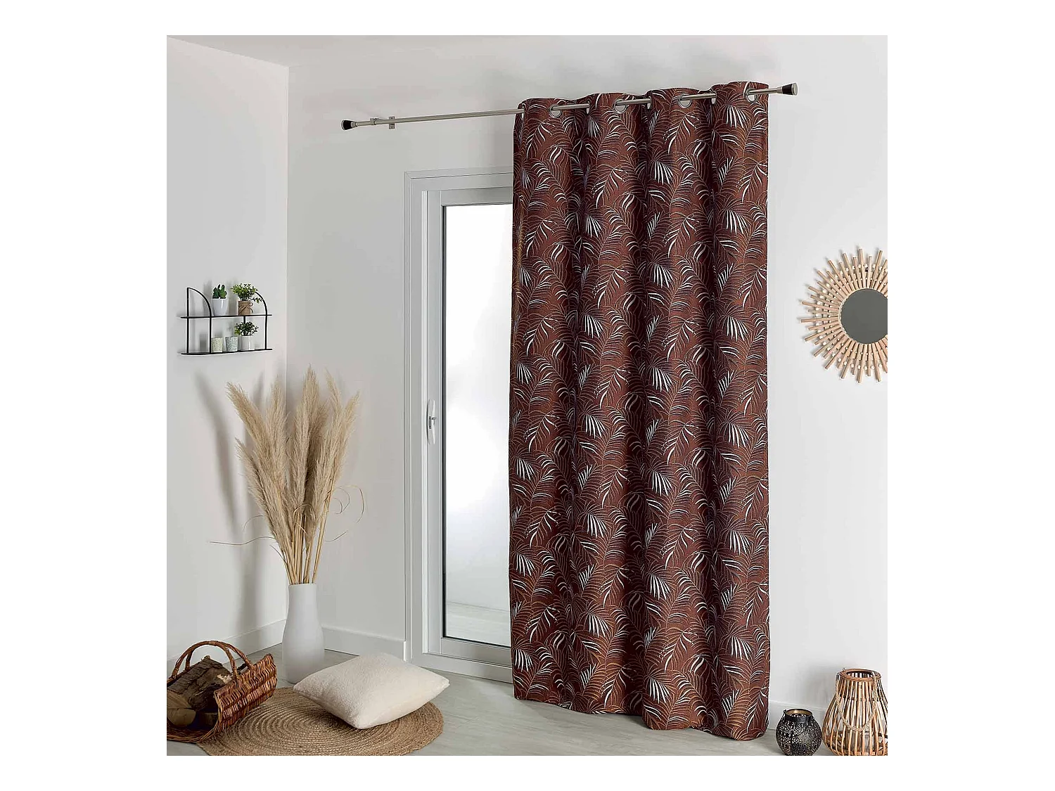 Rideau à jacquard esprit exotique