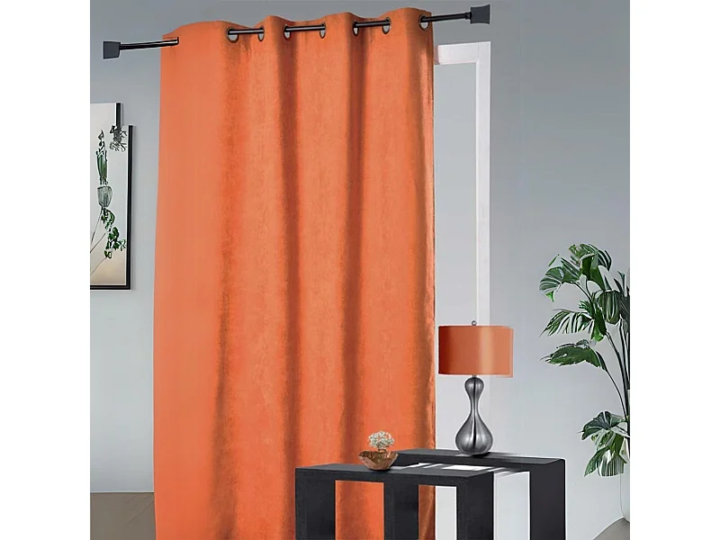 Cortina Lisa de Ante Aspecto Terciopelo