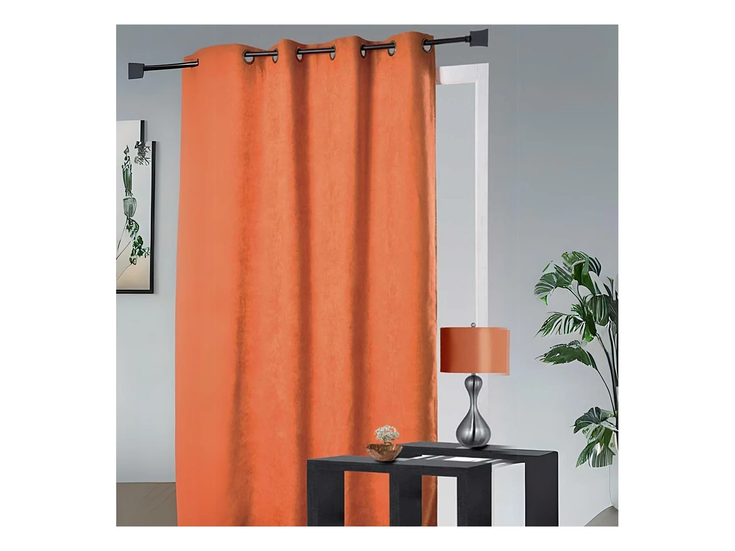Rideau obscurcissant et isolant aspect Velours