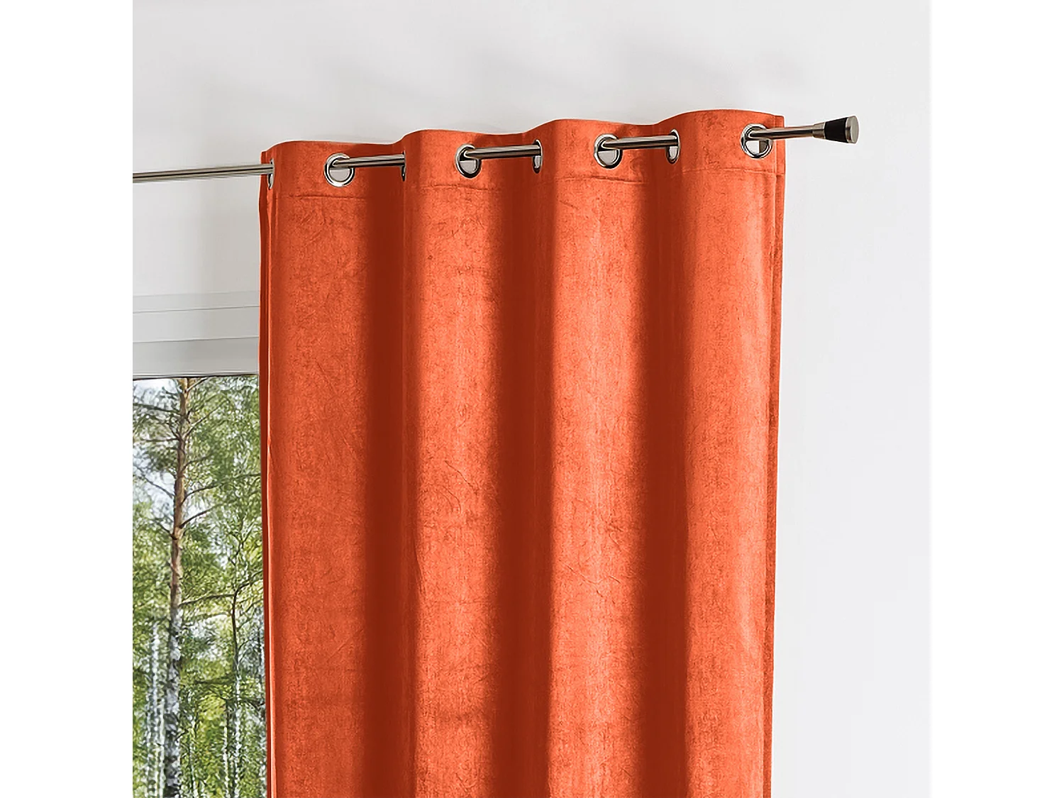 Cortina Lisa de Ante Aspecto Terciopelo