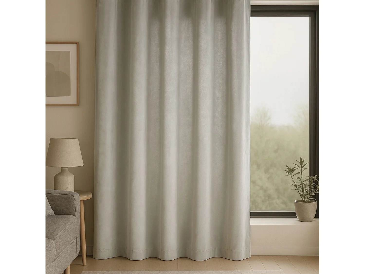 Acogedora cortina de terciopelo 140 x 250 cm