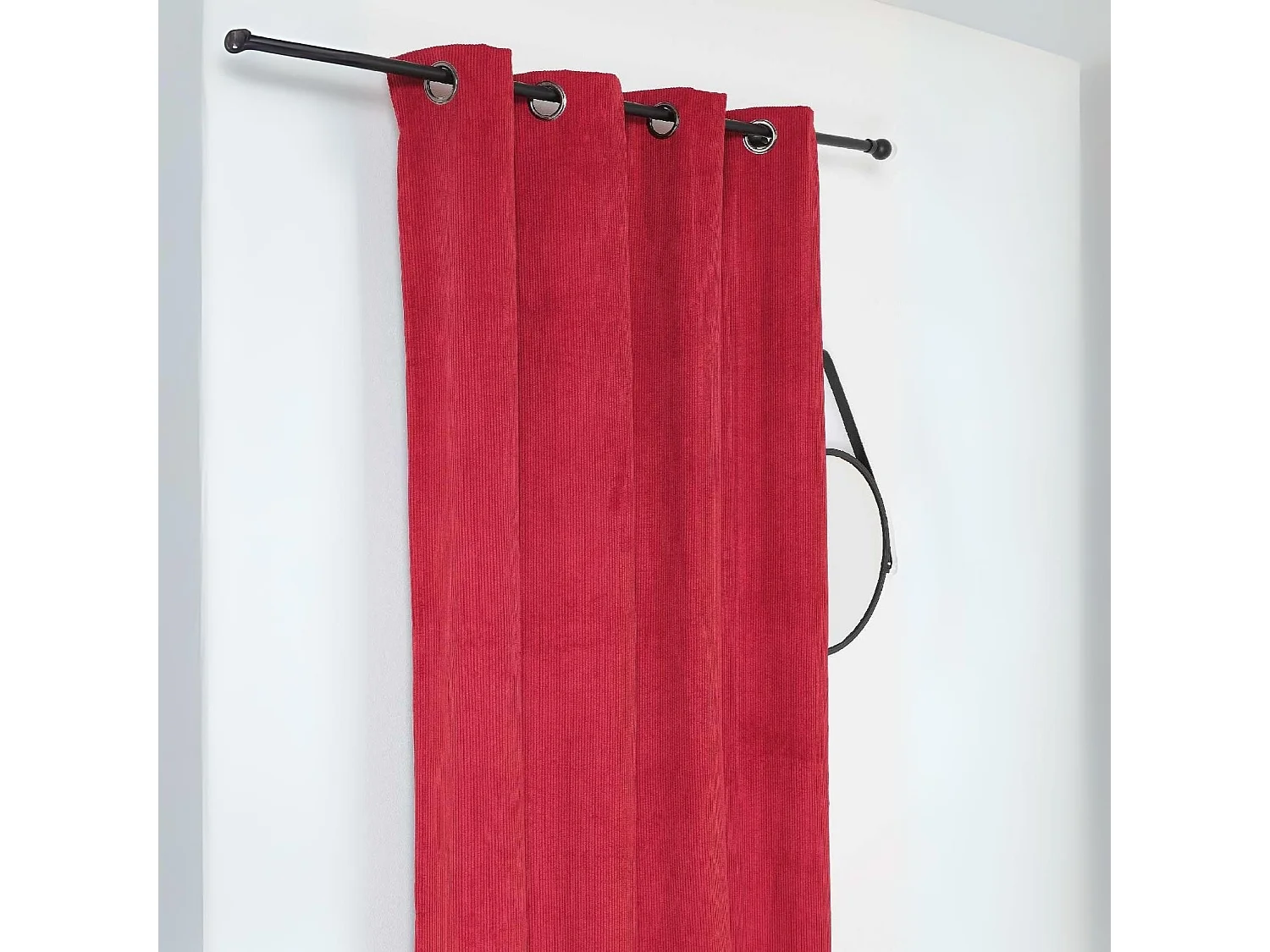 Rideau obscurcissant et isolant en velours côtelé
