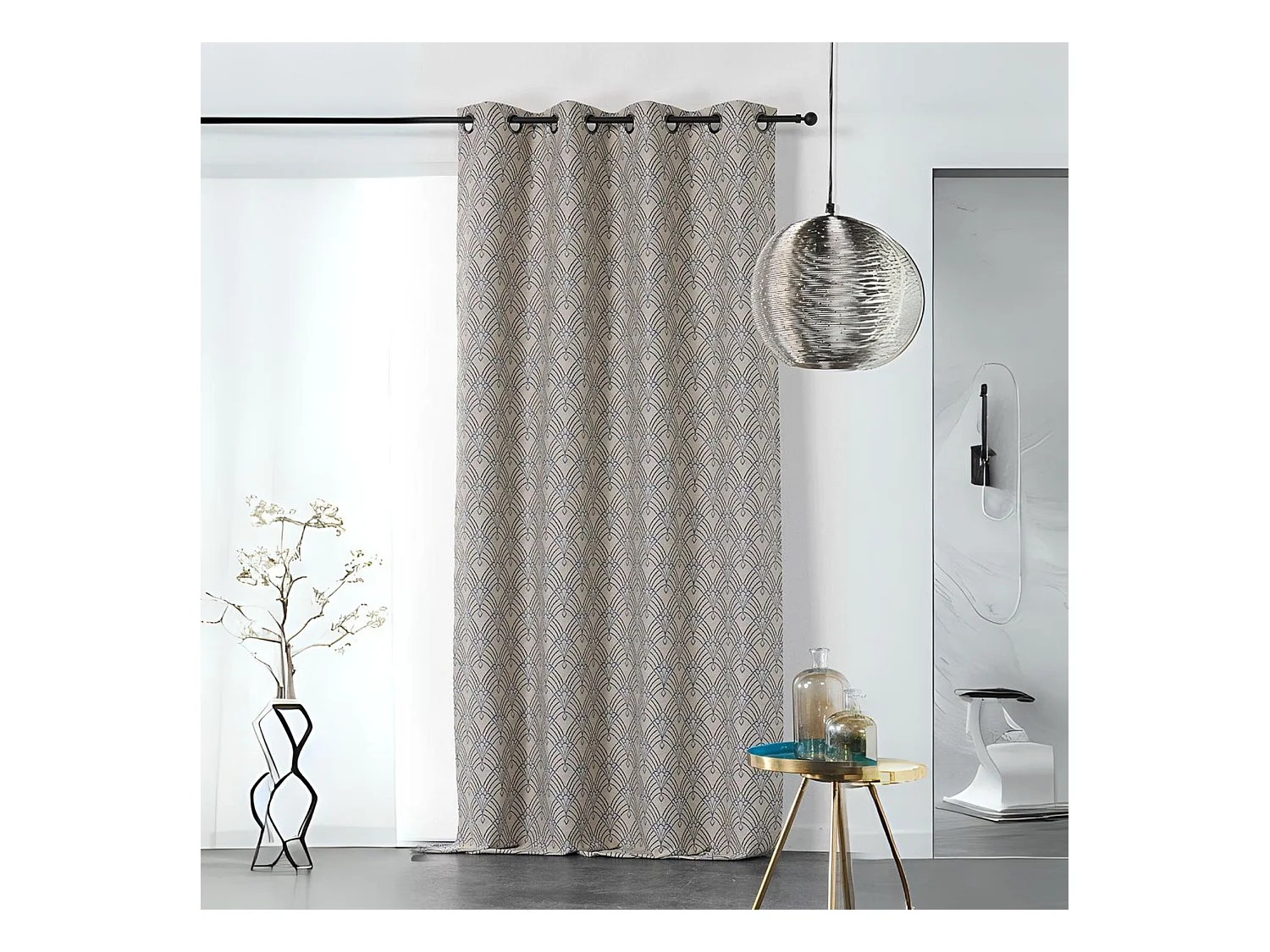 Rideau art décoratif en jacquard