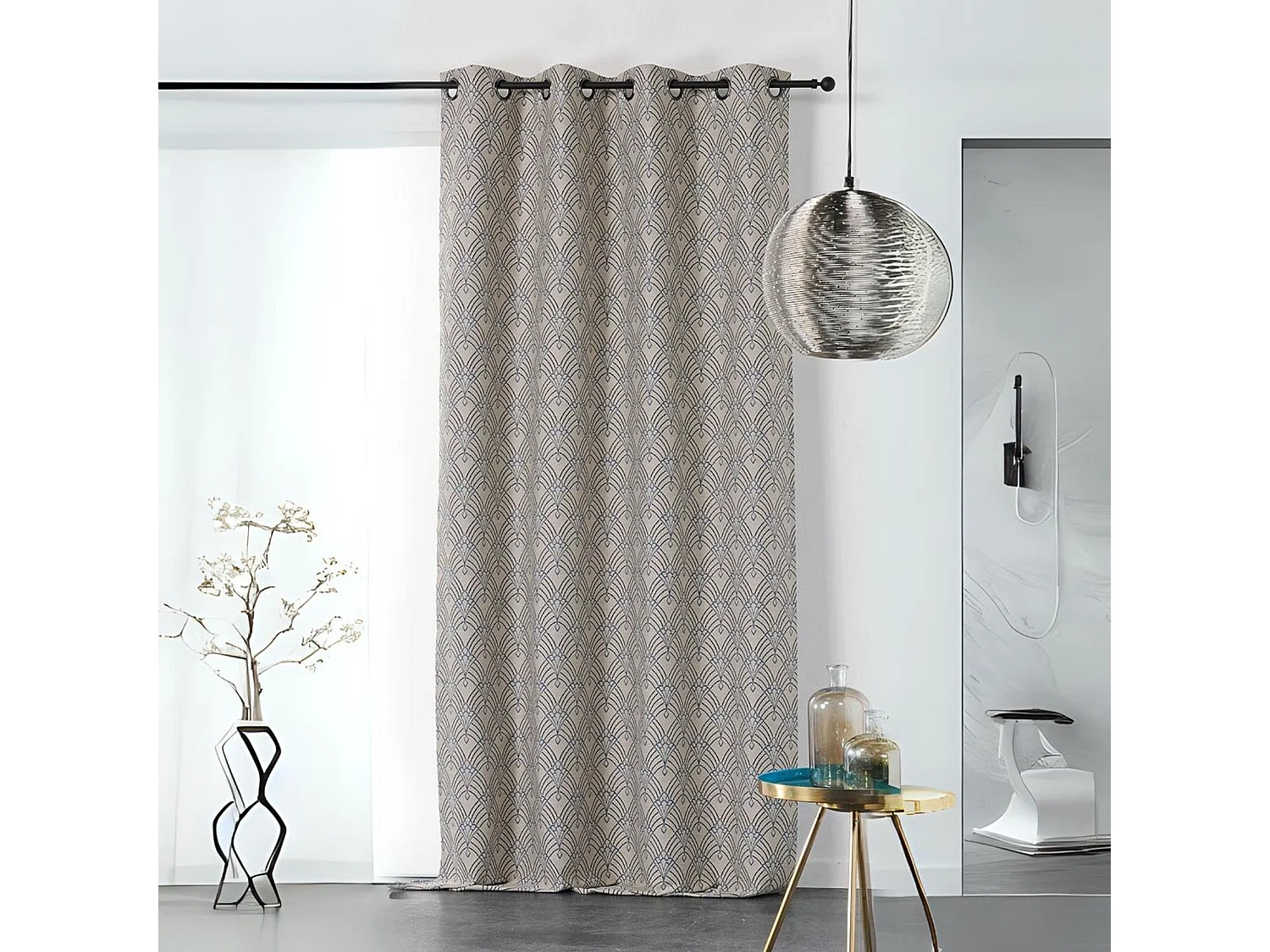 Cortina estampada arte decorativo 140 x 245 cm