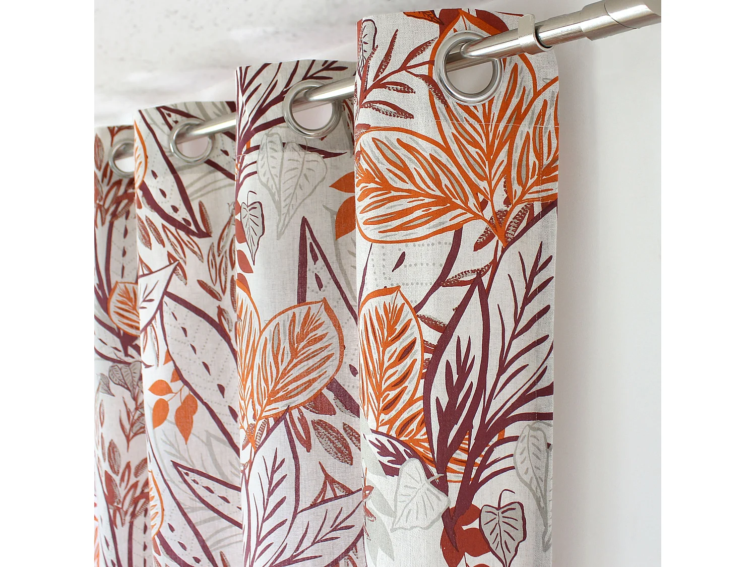 Cortina con ojales de colores con diseño exótico 140 x 240 cm