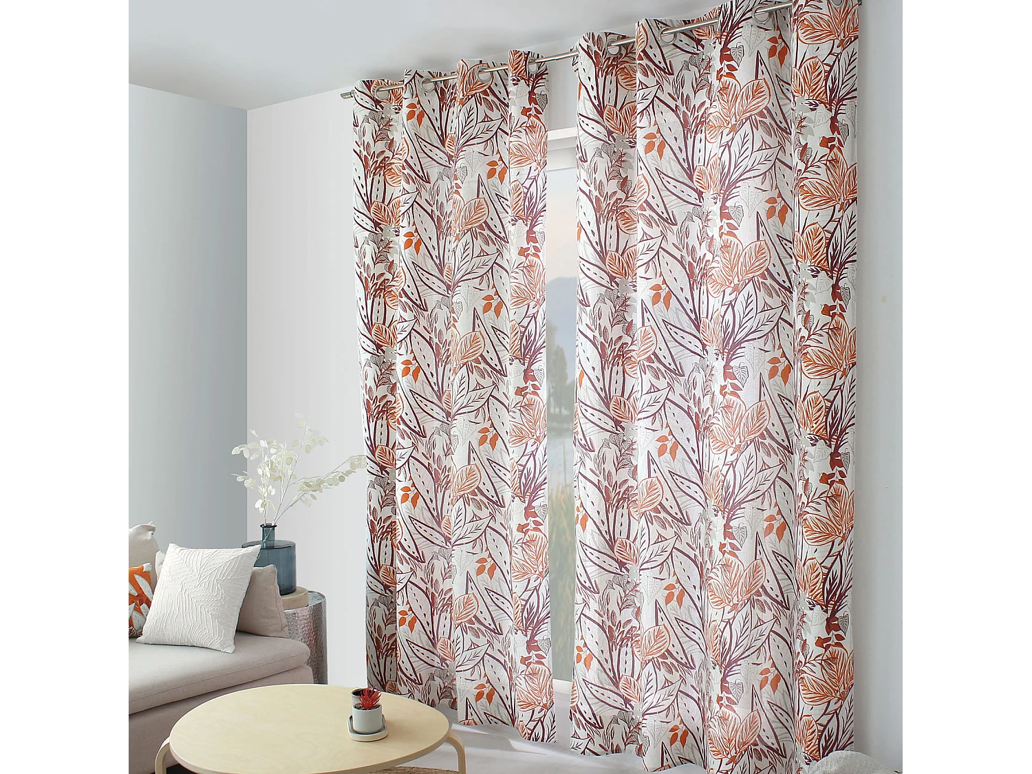 Rideau Imprimé À Œillets "Karabane" 140x240cm Multicolore