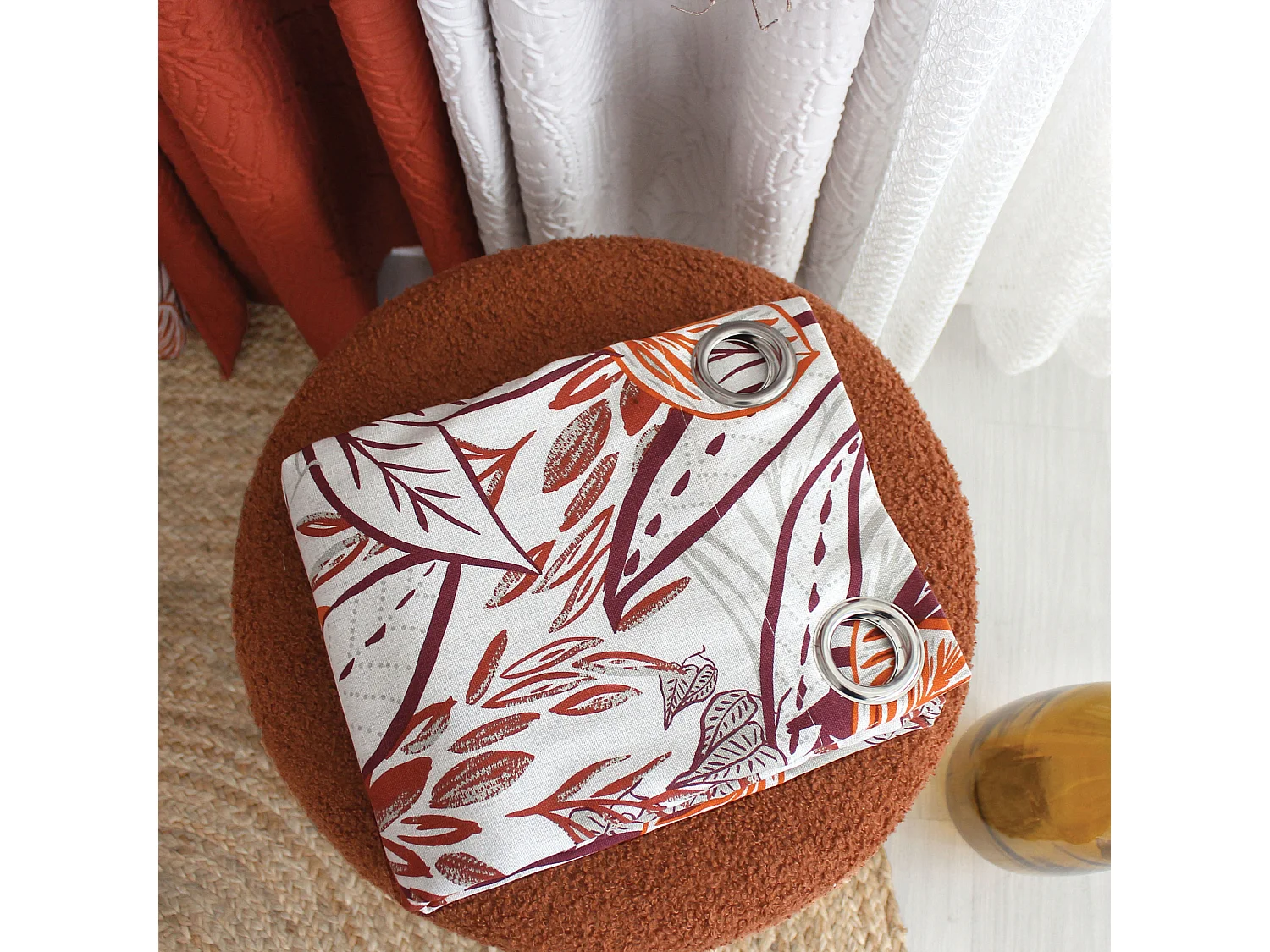 Rideau Imprimé À Œillets "Karabane" 140x240cm Multicolore