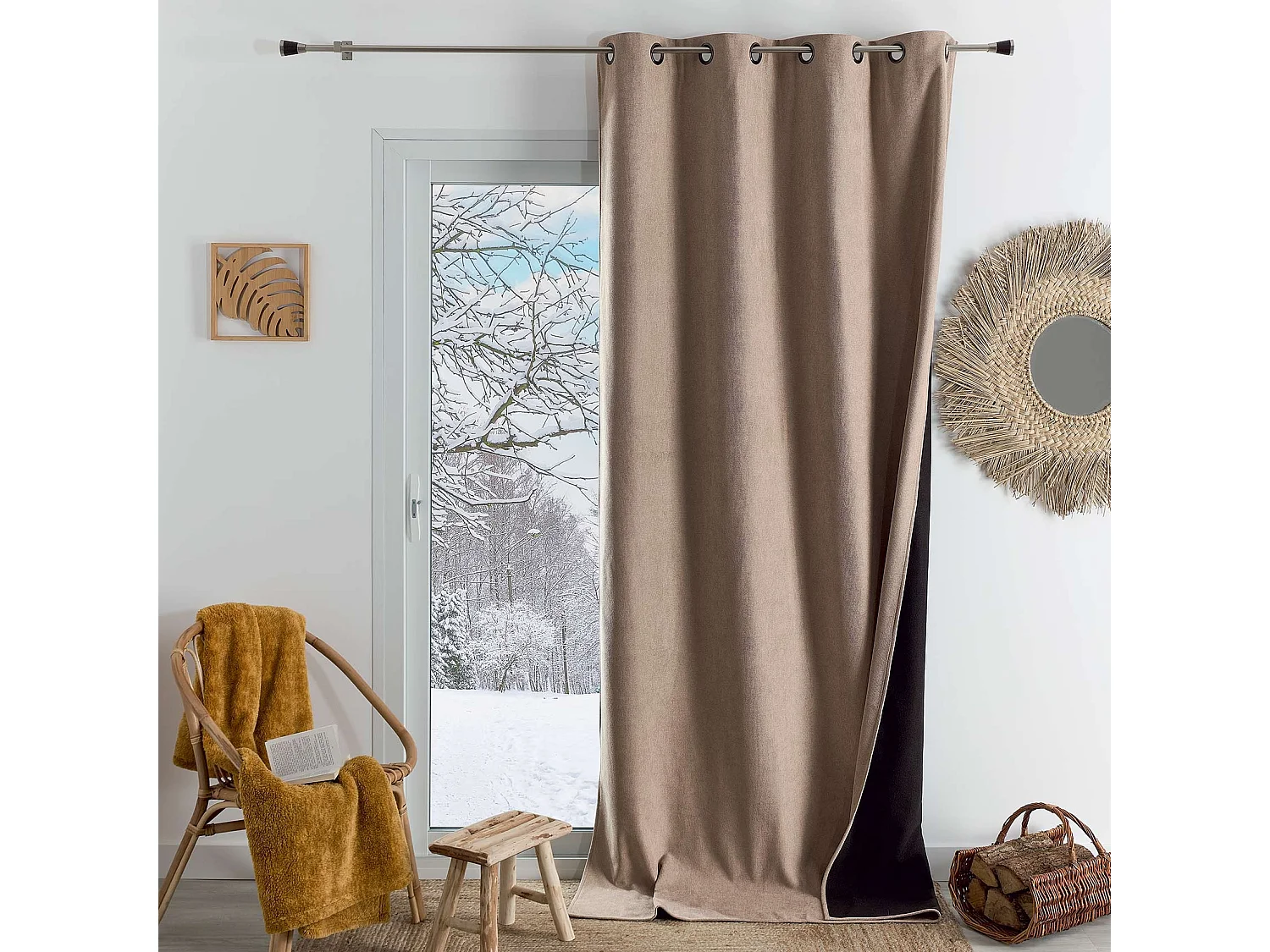 Rideau thermique phonique et semi occultant KONFOR