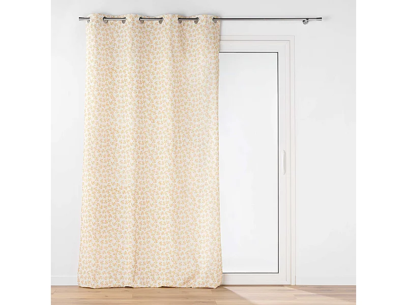 Rideau à Œillets Imprimé "Maddy" 140x240cm Ocre